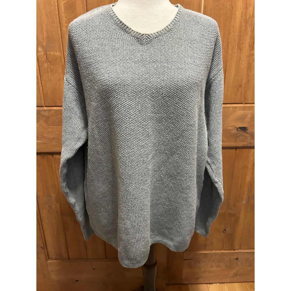 Men's Structure Chunky Knit Oversized Vneck Sweater Sized Size M EUC